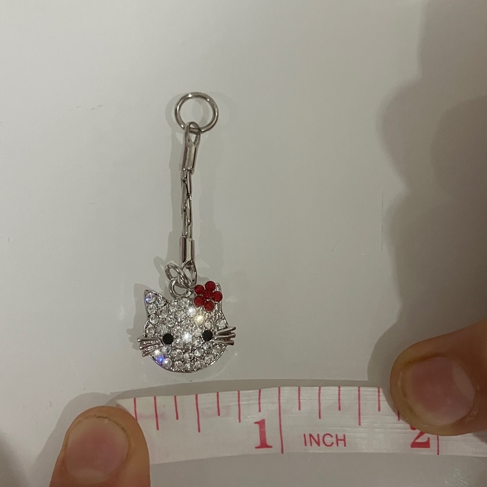 Hello Kitty cz / rhinestone charm - Picture 5 of 5